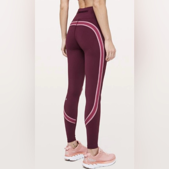 LULULEMON🦋💐athletica Maroon and Pink Leggings - Picture 1 of 13
